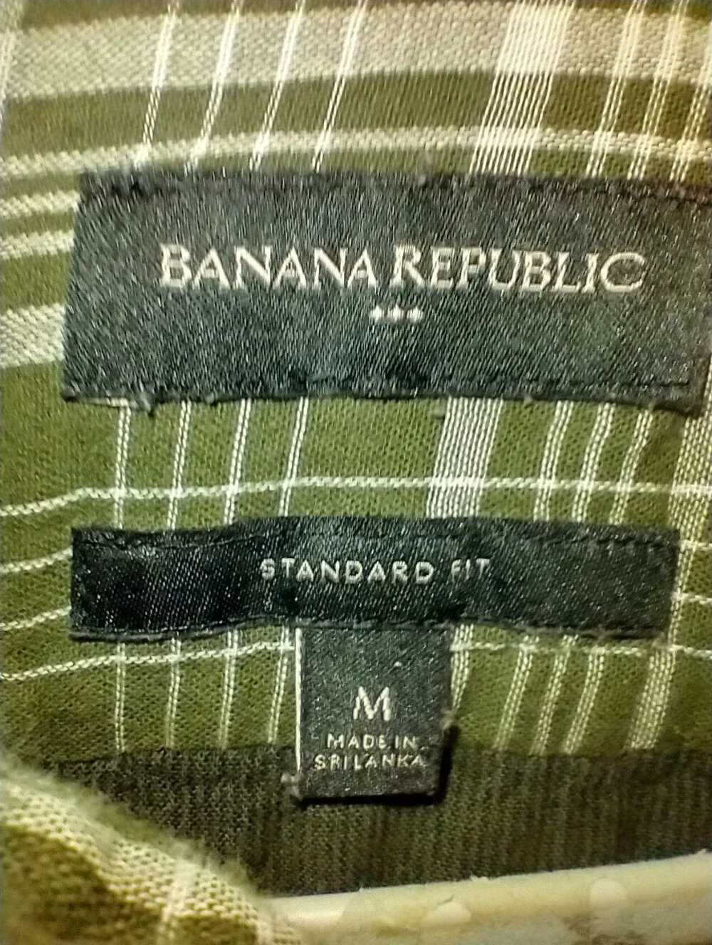 Banana Republic Standard Fit Plaid Long Sleeve Button Down Shirt Men's sz Medium